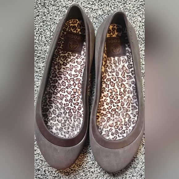 Crocs Mammoth Ballet Flats Brown Womens size 8 - Picture 7 of 10